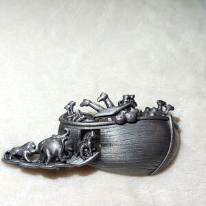 Vintage Signed Noah's Ark Brooch